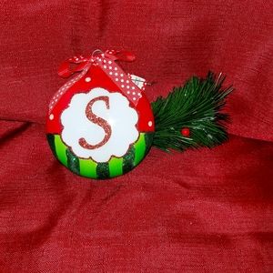 Glass Ornament S Initial $14 ~ $9 SALE
